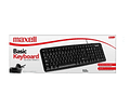 Teclado Básico Keyboard Pc Maxell Kb-90 Conector Usb Negro