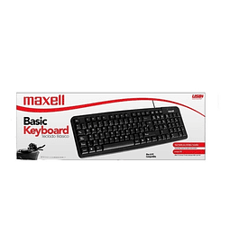 Teclado Básico Keyboard Pc Maxell Kb-90 Conector Usb Negro