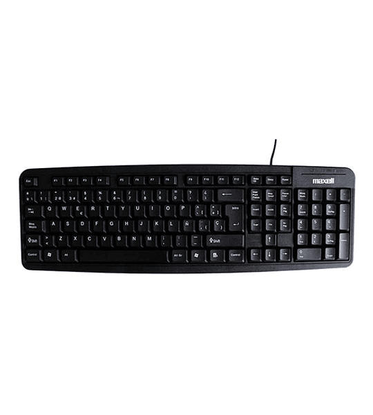 Teclado Básico Keyboard Pc Maxell Kb-90 Conector Usb Negro