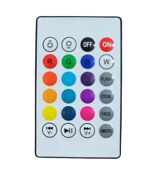 Ampolleta Led 12w Parlante Bluetooth Control Remoto Rgb