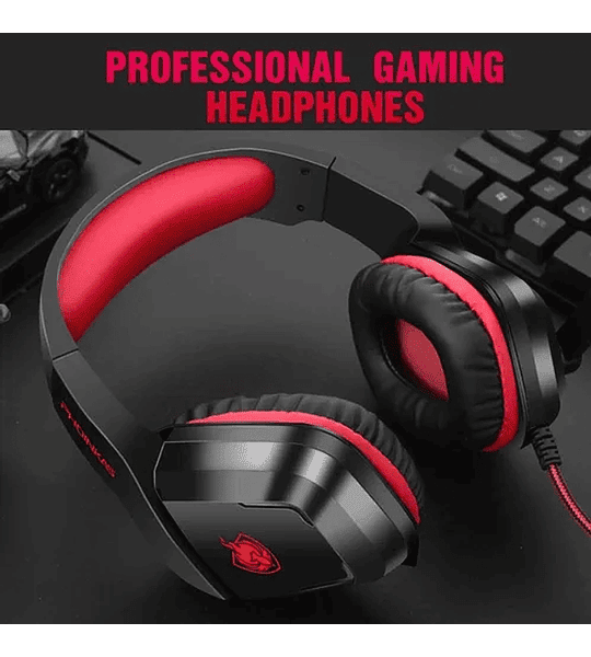 Audífonos Gamer Micrófono Consolas Rojos