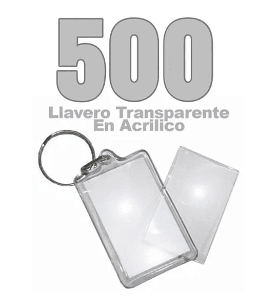 500 Llaveros Acrílicos Portafotos Publicitario