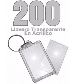 200 Llaveros Acrílicos Portafotos Rectangular 