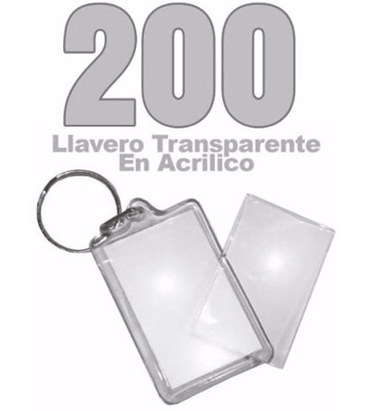 200 Llaveros Acrílicos Portafotos Rectangular