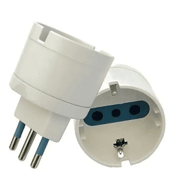 Pack 20 Adaptador Eléctrico Schuko 10a 250v 1500w 