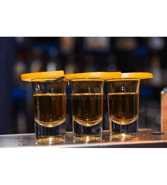 Set 6 Vasos Shot Tequila Cortos Vidrio