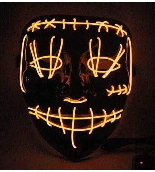 Resplandor Máscara Led La Purga Halloween Colores Rave