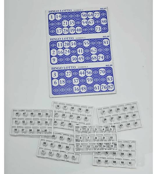 Juego de Bingo Manual 24 cartones y 90 Bolas