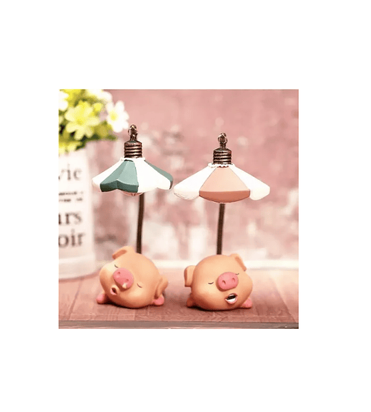 Lindo Cerdito Pig Luz Noche Resina Artesanía Lámpara