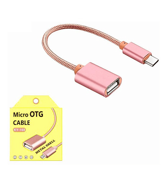 Cable Otg Tipo C De Metal Para Pendrive Mouse Teclado Usb