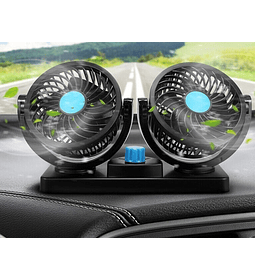 Ventilador Doble Auto Interior 360° Ventilador Portatil 12v