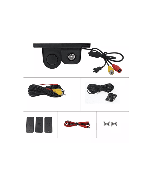 Cámara Retroceso Sensor Estacionamiento 2 En 1 + Bocina