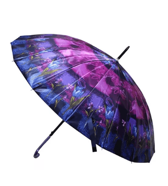 Paraguas Plegable 16 Varillas 79cm Colores 
