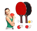 Paletas Ping Pong Set 3 Pelotas Tenis Mesa