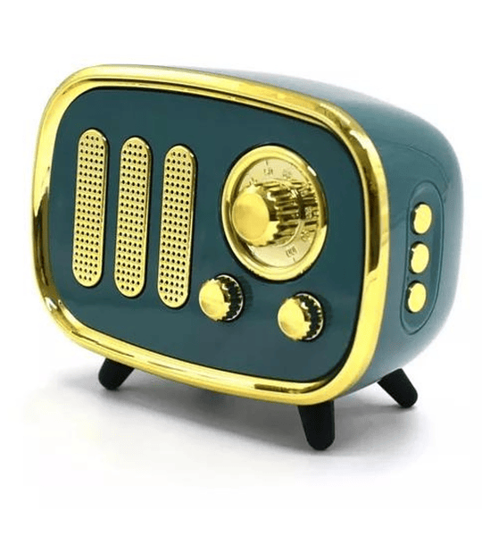 Altavoz estilo radio antiguo, tarjeta USB Bluetooth retro