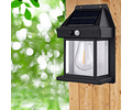 Lampara Led Solar Exterior Sensor Ampolleta Foco Luz Jardin