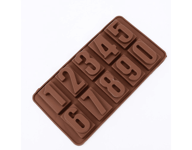 Molde Chocolate Números Silicona