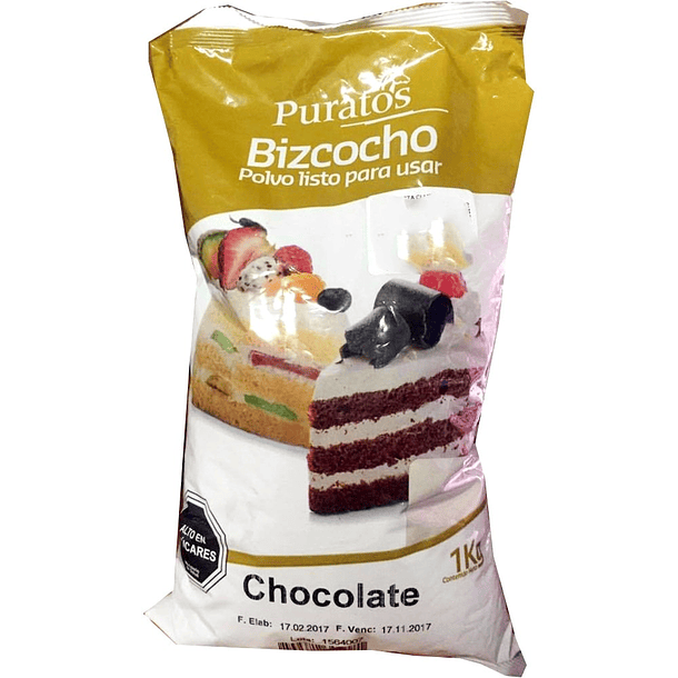 Premezcla bizcocho chocolate puratos 1 kg.