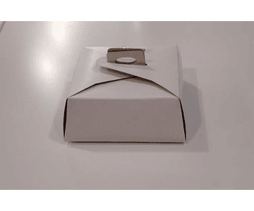 Caja cartulina blanca para mini torta