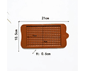 Molde silicona barra cuadro pequeño chocolate