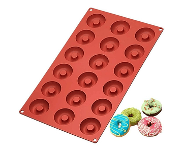Molde mini donuts silicona 