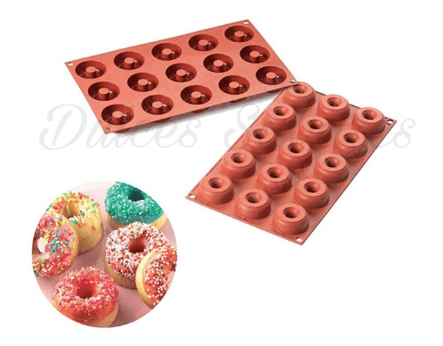 Molde mini donuts silicona 