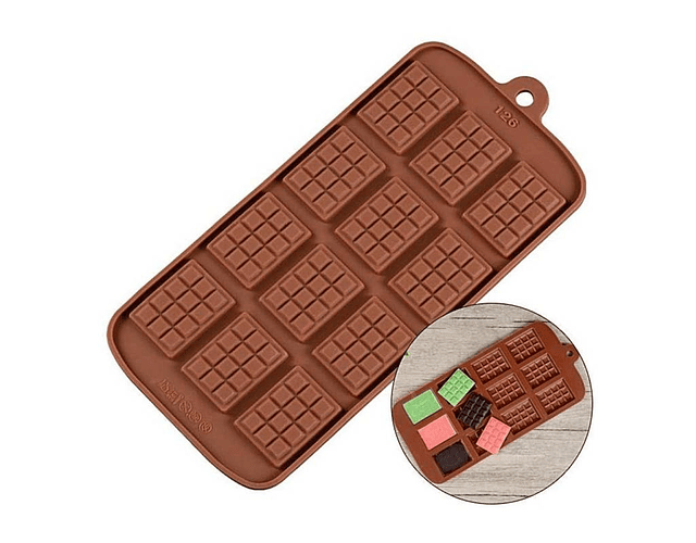 Molde silicona para chocolate mini barra tabletas