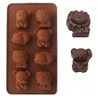 Molde silicona chocolate animales de la selva 2