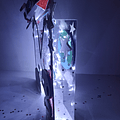 Letra 3D transparente con luz
