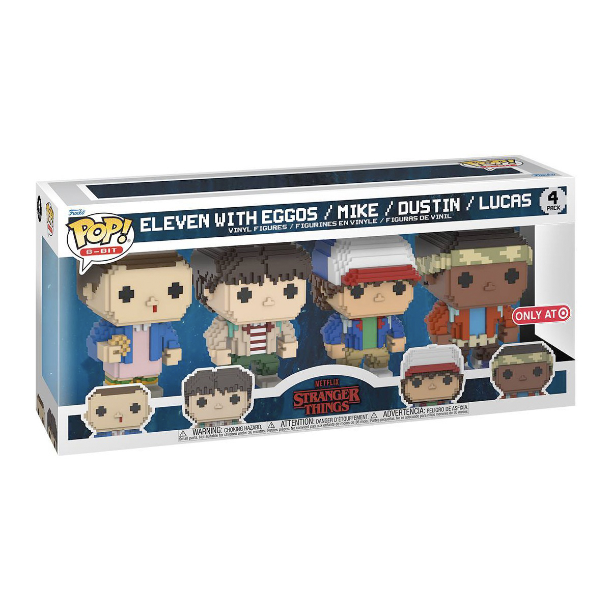 【希少】Stranger Things POP! Lucas & Eleven Eleven with Eggos, Mike, Dustin, Lucas Funko POP! 8 Bit Stra