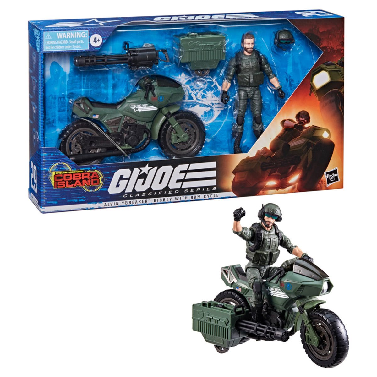 G.I.ジョー G.I JOE CLASSIFIED RAM CYCLE Alvin Breaker Kibbey with RAM Cycle Gi Joe Classified Seri