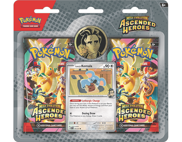 Pokémon Héroes Ascendentes 2pk Blister (Larry) Inglés PREVENTA