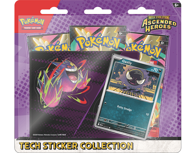 Pokémon Héroes Ascendentes Colección con Pegatinas (Gastly) Inglés PREVENTA