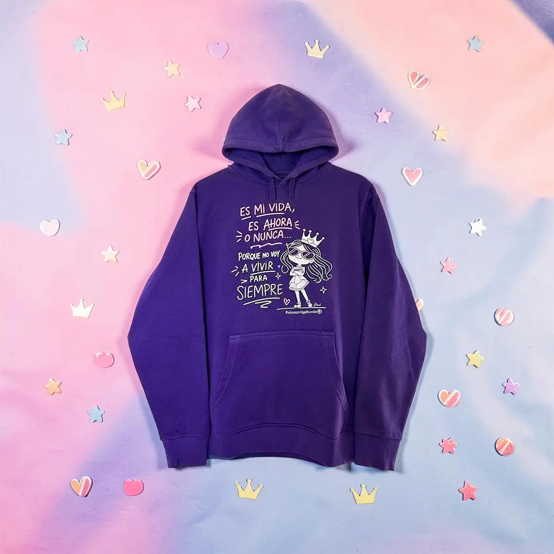 POLERÓN CANGURO MORADO - VIDA (HODDIE) 1
