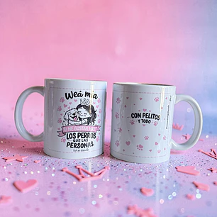 TAZÓN BASE BLANCA - PERROS (MUG)