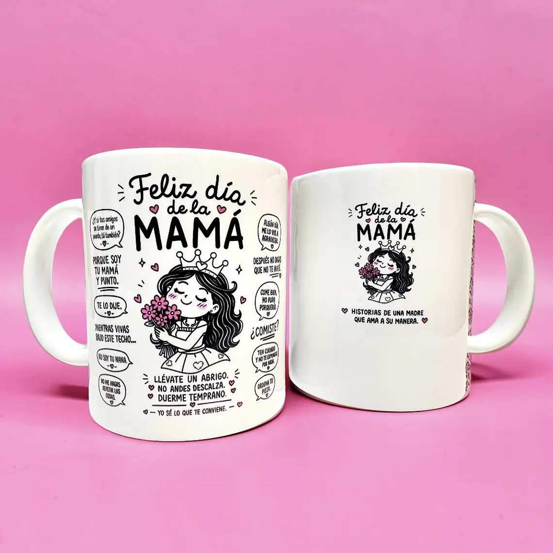 Tazón base blanca - Día de la mamá frases chilenas (mug) 4