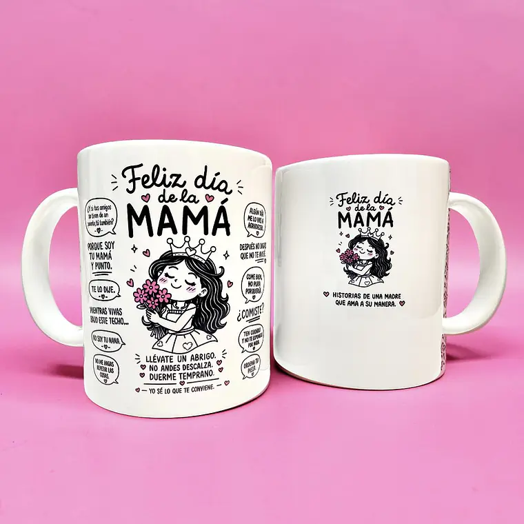 Tazón base blanca - Día de la mamá frases chilenas (mug) 4