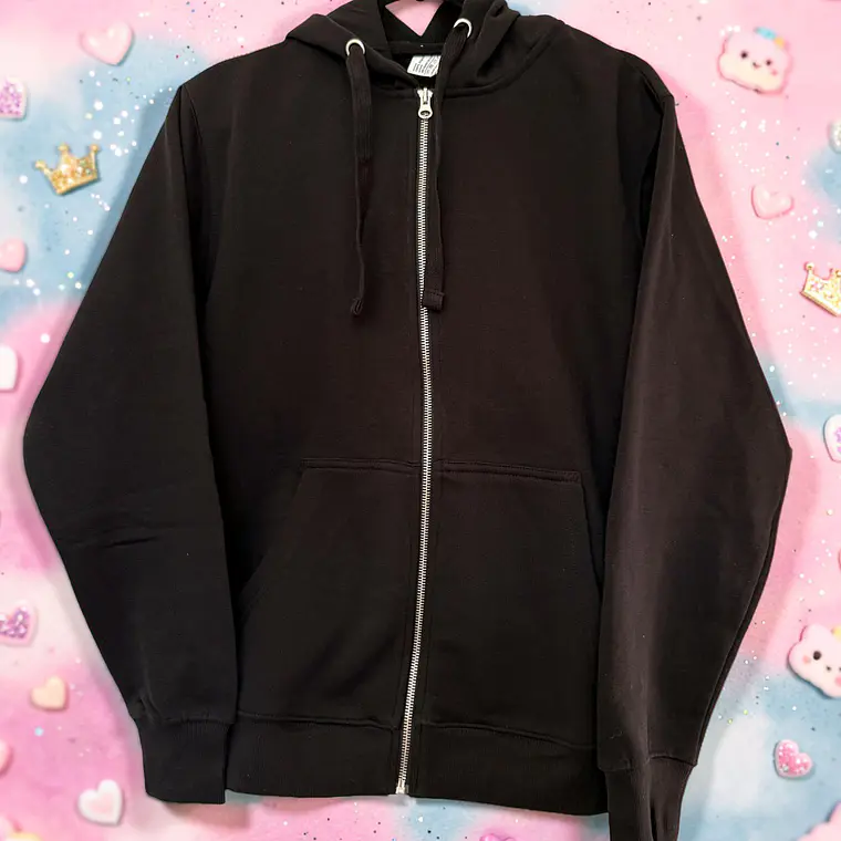 POLERÓN CANGURO NEGRO - MUCHAS WEÁS (HODDIE) 2
