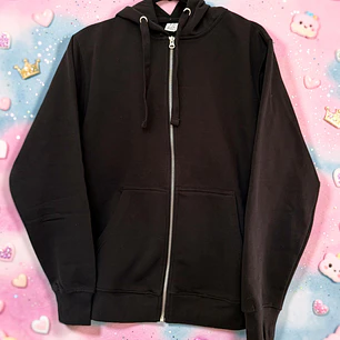 POLERÓN CANGURO NEGRO - MUCHAS WEÁS (HODDIE)