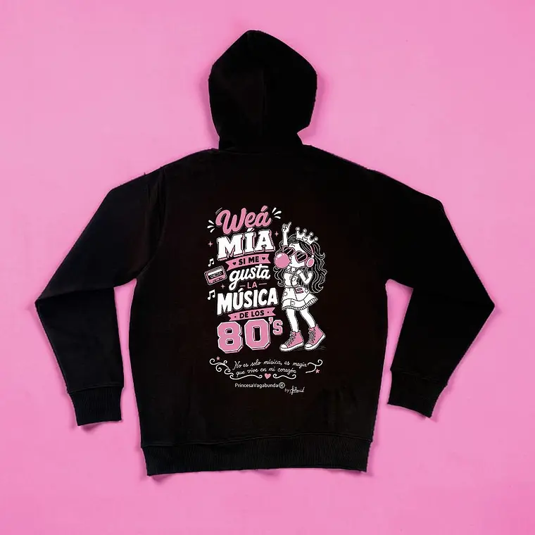 POLERON CANGURO NEGRO - 80 (HODDIE) 1