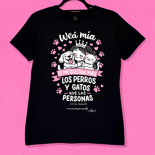 POLERA WEÁ MÍA PERROS Y GATOS (T-SHIRT)