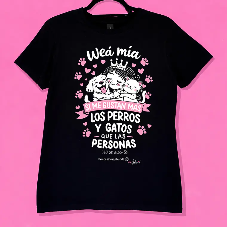 POLERA WEÁ MÍA PERROS Y GATOS (T-SHIRT) 1