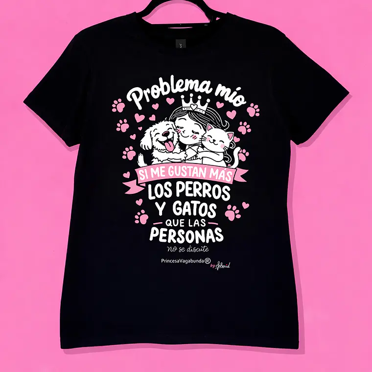 POLERA PROBLEMA MÍO PERROS GATOS (T-SHIRT) 1