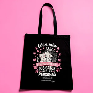 BOLSA DE TELA - WEÁ MÍA GATOS