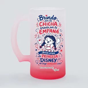TAZÓN SHOPERO BRINDO PRINCESA DISNEY BASE ROJA