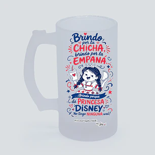 TAZÓN SHOPERO BRINDO PRINCESA DISNEY BASE BLANCA