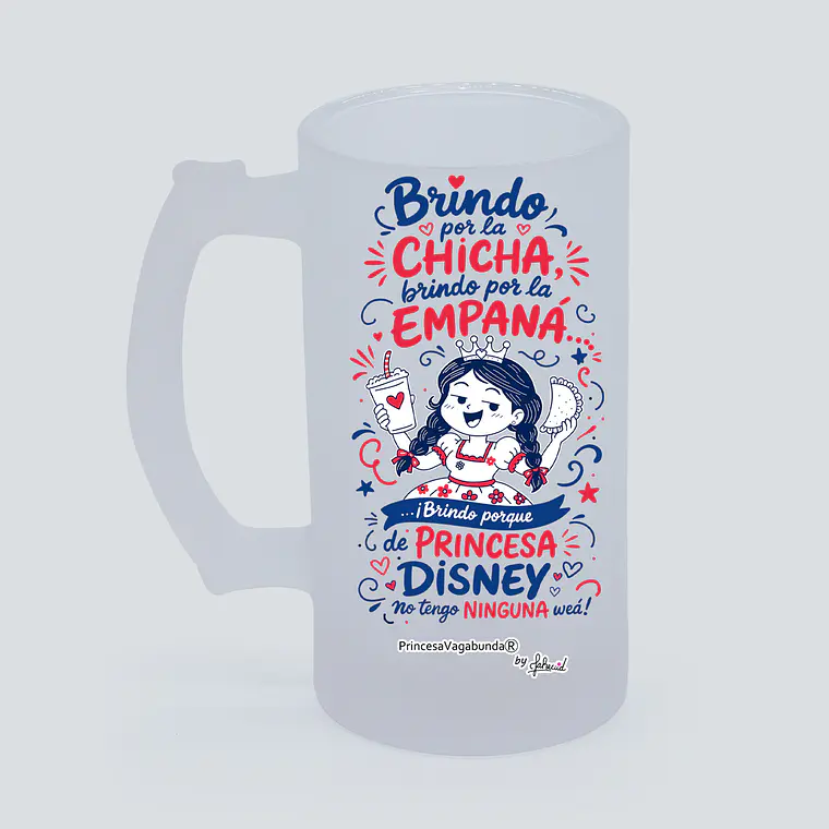 TAZÓN SHOPERO BRINDO PRINCESA DISNEY BASE BLANCA 1
