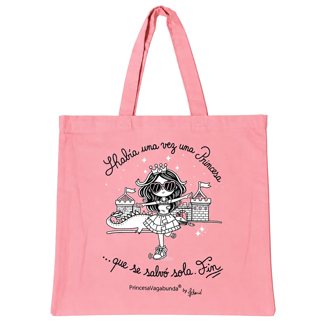 BOLSA DE TELA ROSADA- HABÍA UNA VEZ (TOTE BAG) 1