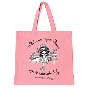 BOLSA DE TELA ROSADA- HABÍA UNA VEZ (TOTE BAG)