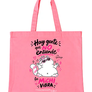 BOLSA DE TELA ROSADA - MICHI VIBRA